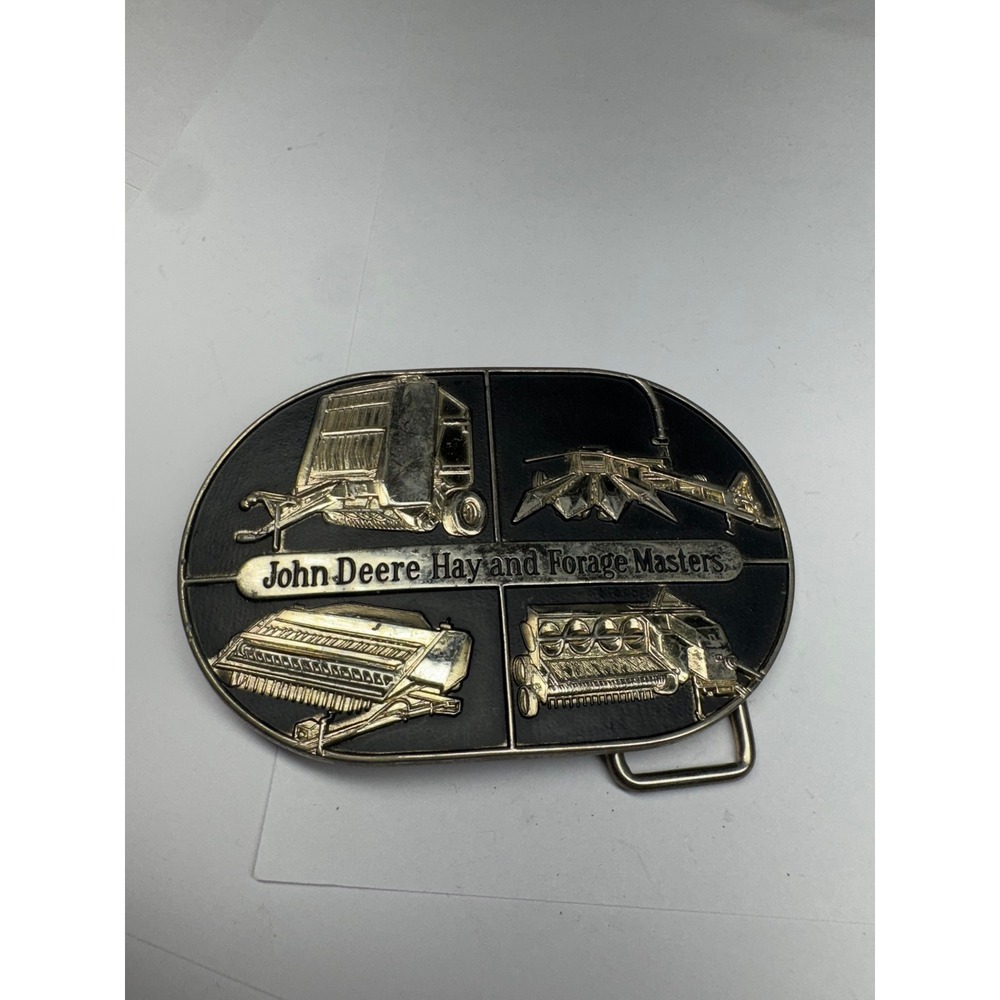 Vintage 1985 John Deere Hay and Forage Masters Belt Buckle Moline Illinois